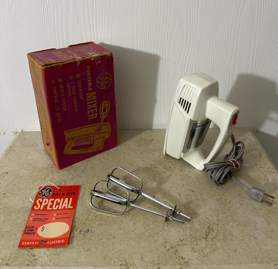 Vintage GE General Electric Mixer Cat No 56M17 white Made in USA Etsy