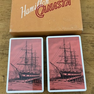 Lot of 2 Vintage Deck Of Cards Ship