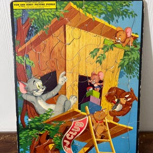 Vintage 1964 Whitman Hanna-Barbera Yogi Bear & Ranger Smith Tray Puzzle