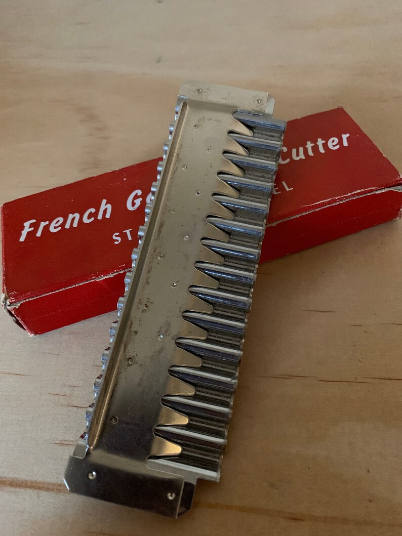 French Garnishing Cutter Stainless Steel Vintage in Box Ripple Etsy