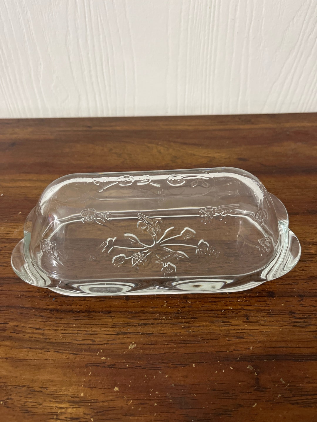 Beautiful Vintage Glass Butter Dish Etsy