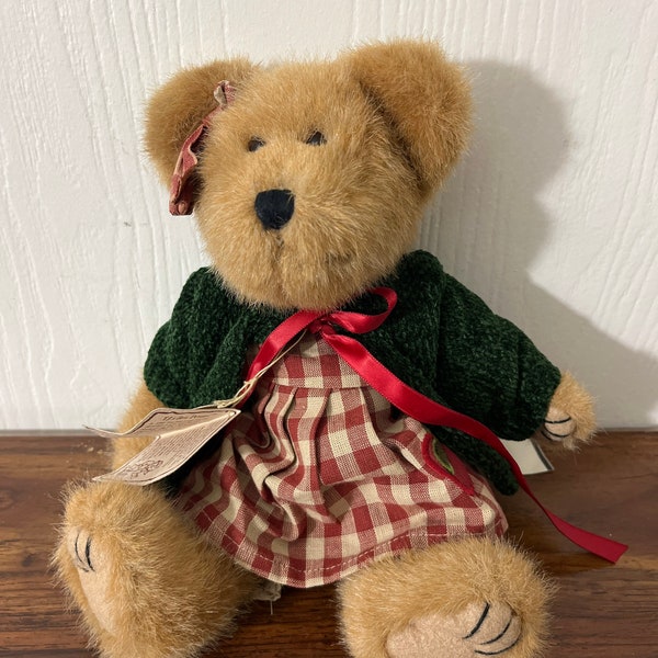 Boyds Gala Applesmith 10” Plush Bear TJ’s Best Dressed Red Gingham # 917441