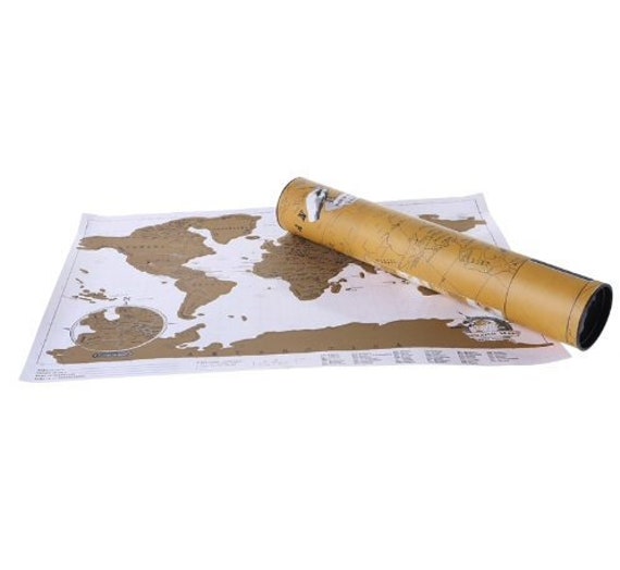 Carte Monde à Gratter Mappemonde Planète Grattage Planisphère