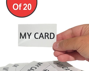 20 Deluxe MY CARD Funny Business Cards Giveaway Joke Glossy Magician Clown Trick Gag Prank Set Keep In Your Wallet Ice Breaker