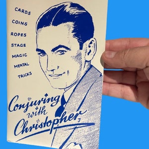 Vintage CONJURING With CHRISTOPHER BOOK Stage Magic Tricks Silk Ropes Cards Coins Mental Milbourne 60 Secrets Explained How To Learn 72 Page