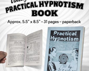 Vintage PRACTICAL HYPNOTISM BOOK Mental Hypnosis Magic Trick Booklet How To Hypnotize Comedy Stunts Magician 31 Pages How To