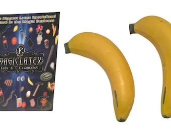 Deluxe ENDLESS LATEX BANANAS Rubber Multiplying From Hands Set Magic Trick Fake Fruit Foam Funny Comedy Stage Clown Kid Show Realistic Gag