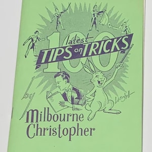 Vintage One Hundred LATEST TIPS on TRICKS Book 100 Magic Magician Booklet Comedy Gags Clown Stage Show Funny Prop Bits How To Learn