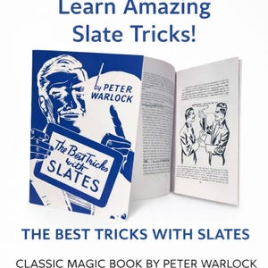 Vintage BEST Tricks With SLATES Book Mental Mind Reading Magic Ghost Seance ESP Stage Mentalism Peter Warlock Stage Magician 65 Pages