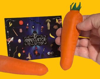 Deluxe LATEX ENDLESS CARROTS Orange Rubber Funny Comedy