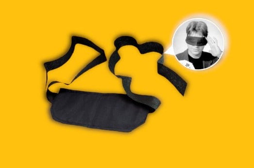 Vintage SEE THROUGH BLINDFOLD Mental Magic Trick Stunt Juggler Thru Comedy Gag Black New Sealed Box Funny Black Fabric Mind Reading Gimmick