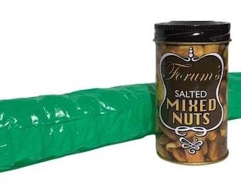 Classic Metal SPRING SNAKE CAN Mixed Peanut Nuts Jar Prank Joke Gag Toy Pops Out Funny Flying Comedy Clown Prop Jumping Stocking Stuffer