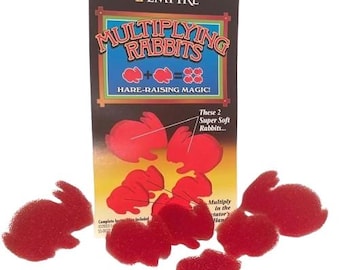 Vintage New MULTIPLYING SPONGE RABBITS Pocket Empire Magic Trick 6