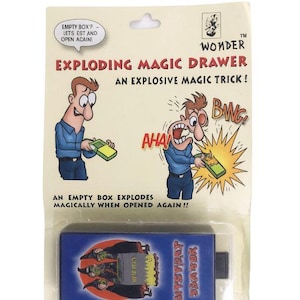 Vintage Exploding MAGIC DRAWER BOX Prank Wonder Magic Trick Joke Magician Gag Gift Toy Funny Loud Bang Surprise Sound Funny Prop