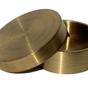 Vintage Deluxe Brass OKITO COIN BOX Magic Trick Penetrate Thru Hand Table Close Up Half Dollars Heavy Effect Classic Magician Prop
