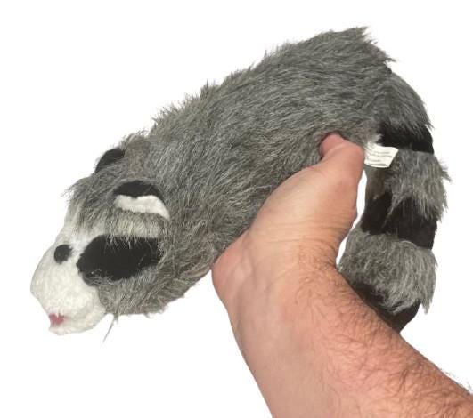 New Vintage ROXIE RACCOON Magic Trick Clown Spring Animal Puppet