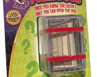 Retro WONDERFUL PUZZLE BOX Joke Gag Prank Fake Money Magic Trick