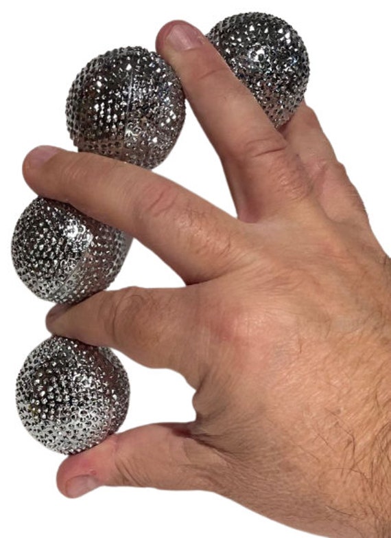 Vintage Silver MULTIPLYING BILLIARD BALLS Glitter Magic Trick
