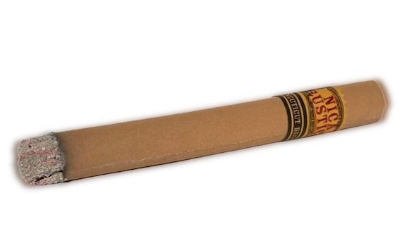 fake cigarette prop with smoke FAKE CIGAR With Real Premium Stogie Band Red Ash Glitter Magic Trick Joke  Gag Lit Prop Prank Smoking Costume Smoker Gift Halloween Gangster