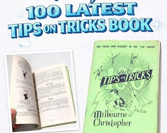 Vintage One Hundred LATEST TIPS on TRICKS Book 100 Magic Magician Booklet Comedy Gags Clown Stage Show Funny Prop Bits How To Learn