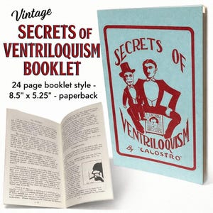 Vintage SECRETS OF VENTRILOQUISM Vent Beginner Booklet Ventriloquist Puppet Learn Dummy Book Tricks Effects Funny  How To Throw Your Voice