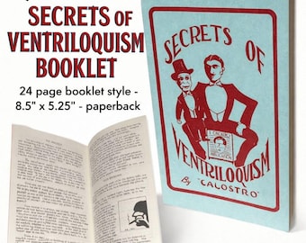 Vintage SECRETS OF VENTRILOQUISM Vent Beginner Booklet Ventriloquist Puppet Learn Dummy Book Tricks Effects Funny  How To Throw Your Voice