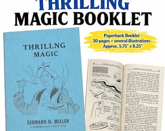 Vintage THRILLING MAGIC BOOK Booklet Fire Eating Tricks Sword Swallowing Geek Side Show Magician Circus Clown Stunts 30 Pages Paperback 1984