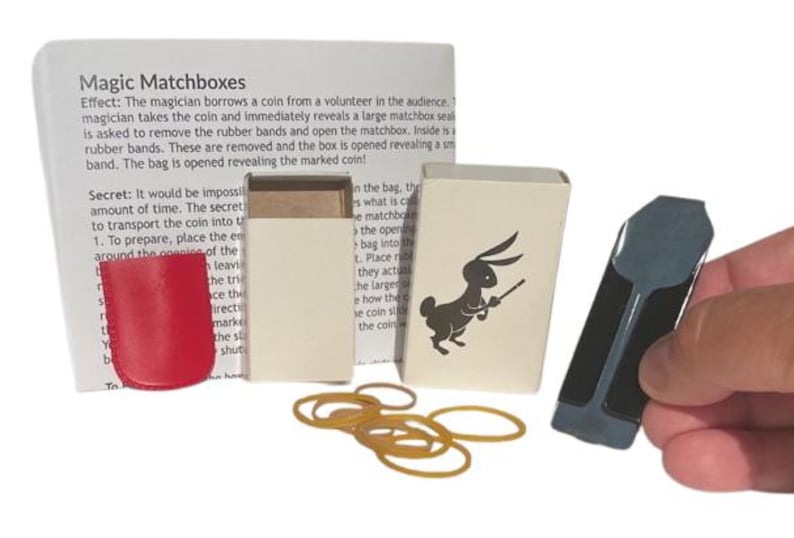 Vintage SS Adams MATCH BOX Magic Trick Appearing Coin in Nesting Boxes ...