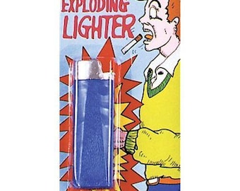 Vintage EXPLODING BANG LIGHTER Cigarette Cigar Smoker Prank Joke Bar Gag  Bic Style Funny Gift Loud Comedy Prop
