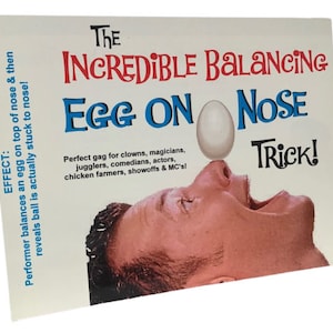 BALANCING EGG On NOSE Balance Magic Trick Circus Stunt Clown Kid Show Gag Joke Prank Funny Comedy Stage Bit