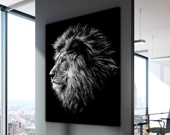 Lion Canvas Etsy