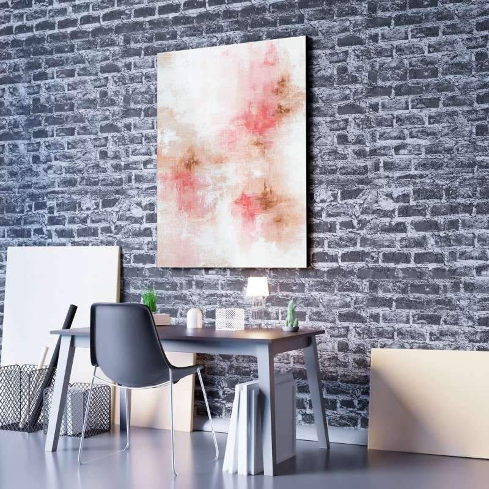 Rose Gold Canvas Set Wall Art abstract Lover Gallery Etsy