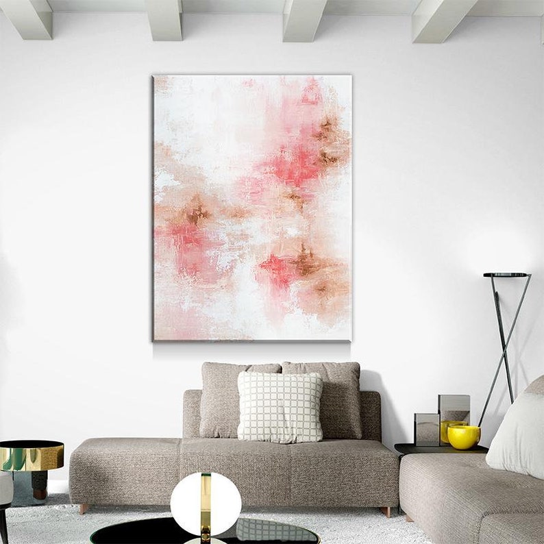 Rose Gold Canvas Set Wall Art Abstract Lover Gallery Etsy