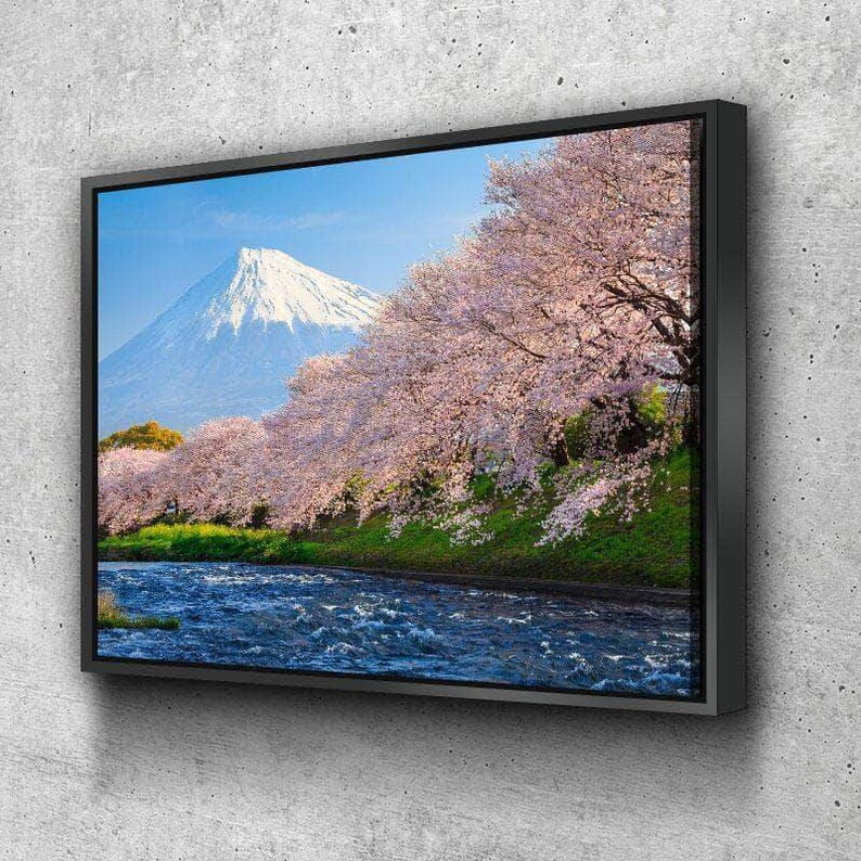 Sakura at Mount Fuji Canvas Set Wall Art Multi Panel Canvas Etsy