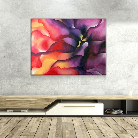 Nebula Flower Canvas Set Wall Art abstract Lover Gallery | Etsy