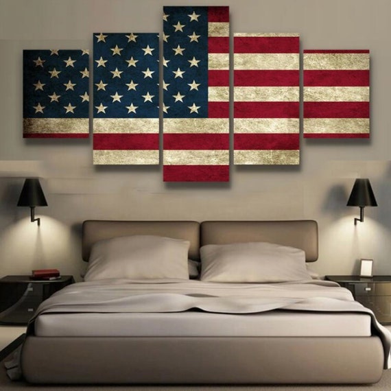 rustic american flag bedding