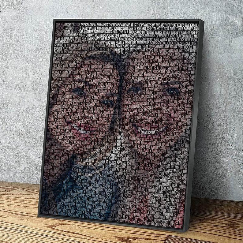 Custom Word Art VERTICAL Canvas Set wall Art Personalized Etsy