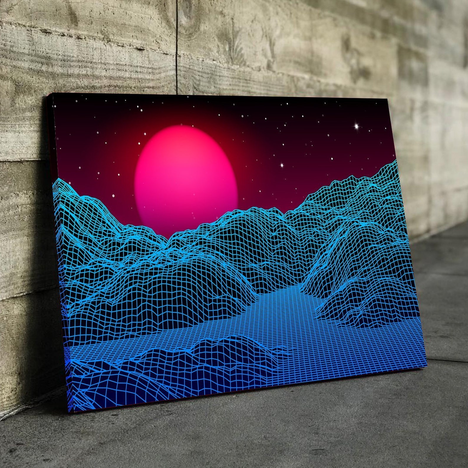 Digital Dunes Canvas Set Poster Home Decor Artwork Etsy