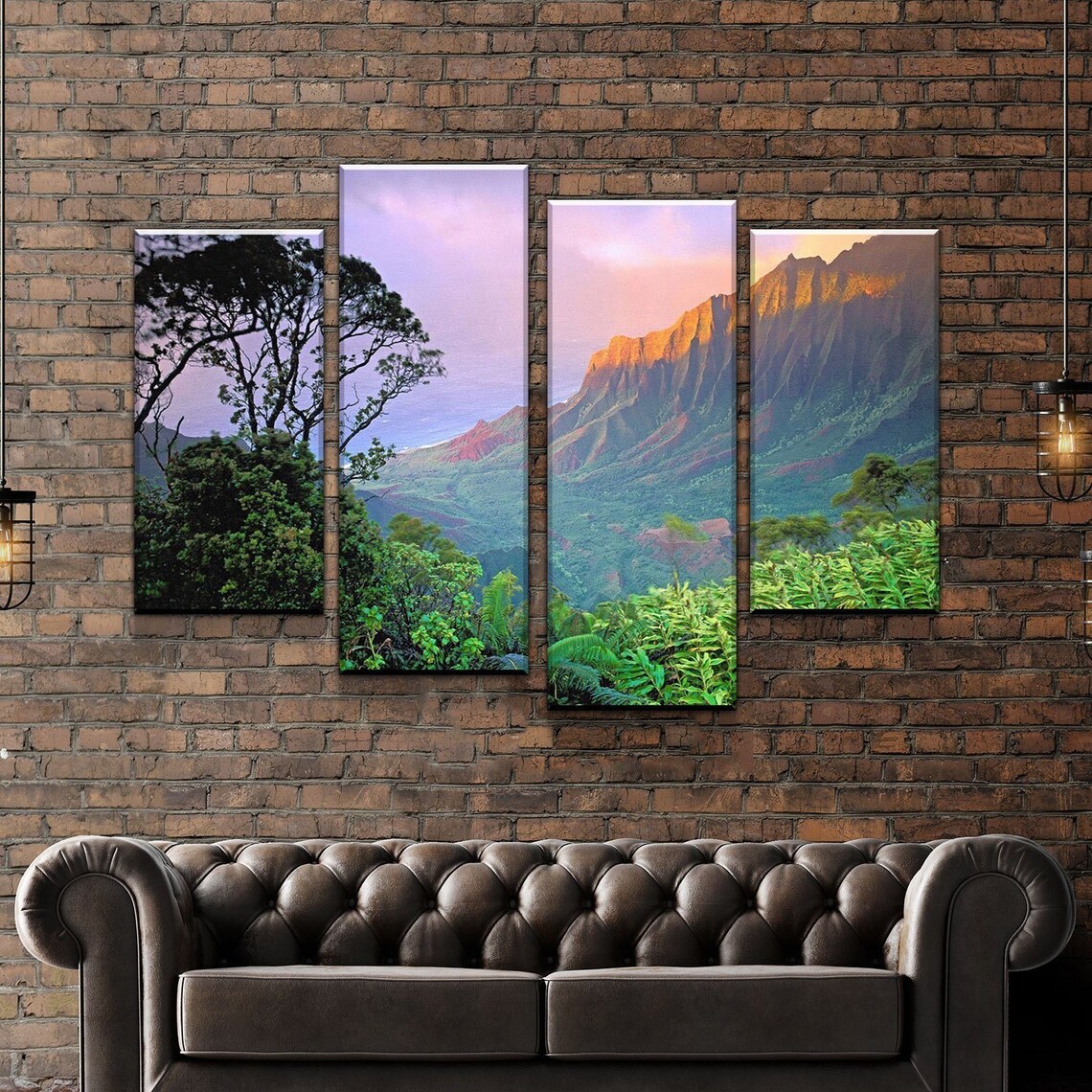 Mountaintop View Canvas Set wall Art Multi Panel Canvas Etsy