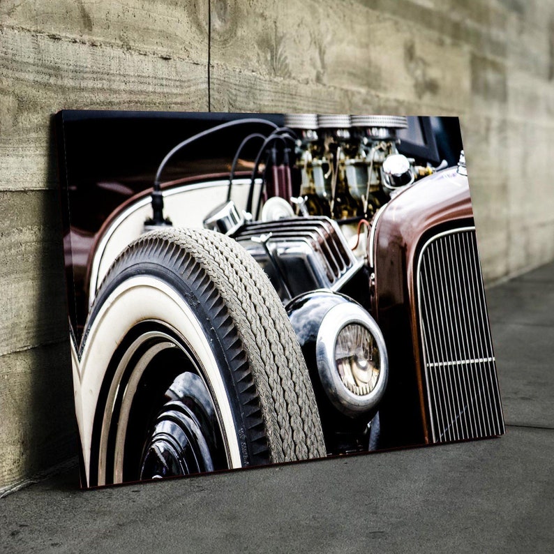 Hot Rod Canvas Set Poster Home Decor Artwork Gallery Etsy