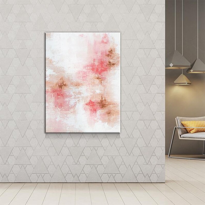 Rose Gold Canvas Set Wall Art Abstract Lover Gallery Etsy