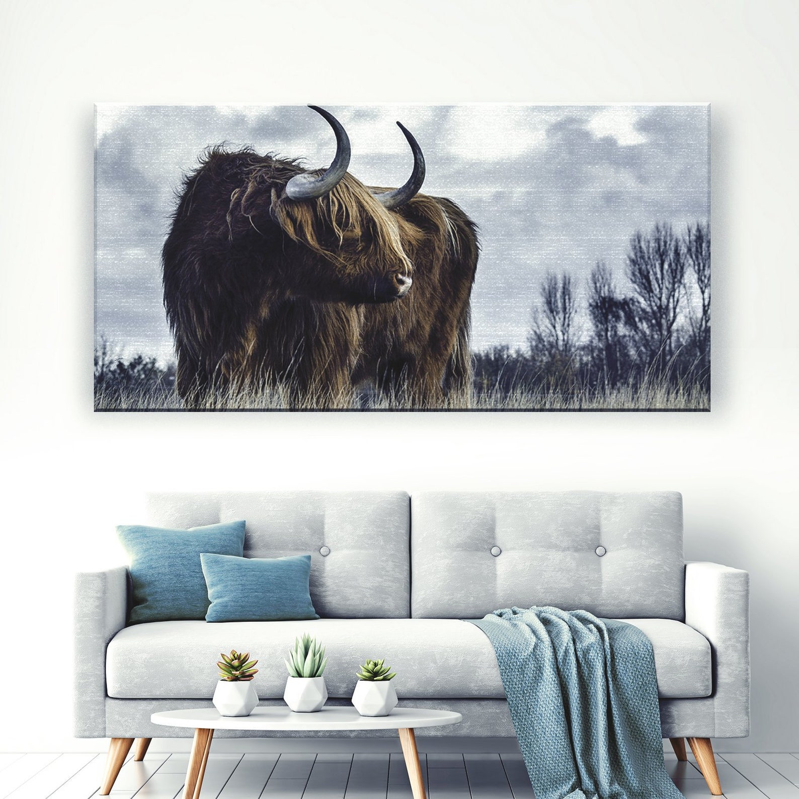 Amazing Bull Canvas Set Wall Art Abstract Lover Gallery Etsy