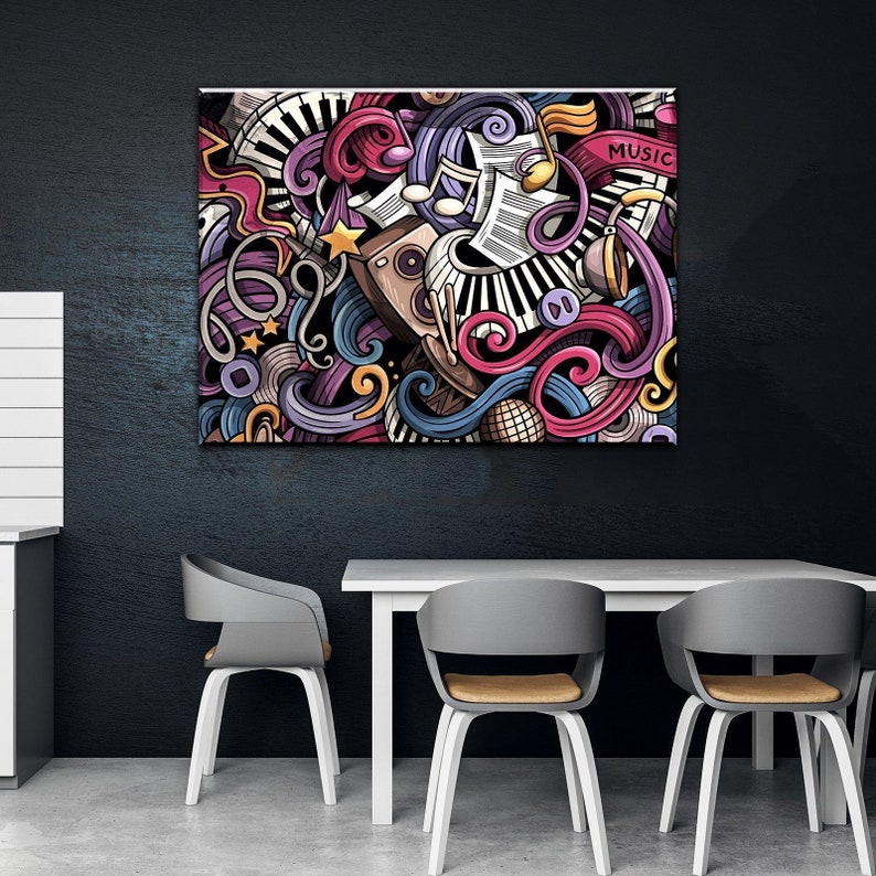 Musical Mural Sunset Canvas Set Wall Art Multi Panel Canvas Etsy