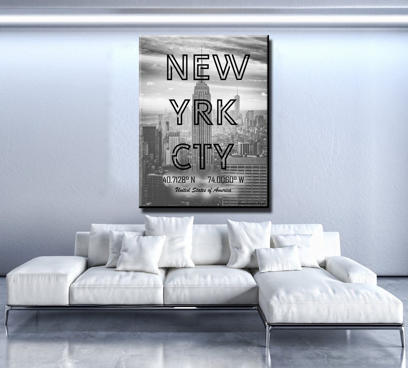 New York City Canvas Set New York Home Decor Empire State Etsy