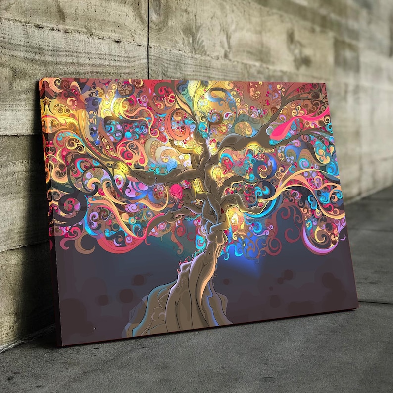 Tree of Life Canvas Set Poster Home Decor Artwork Etsy