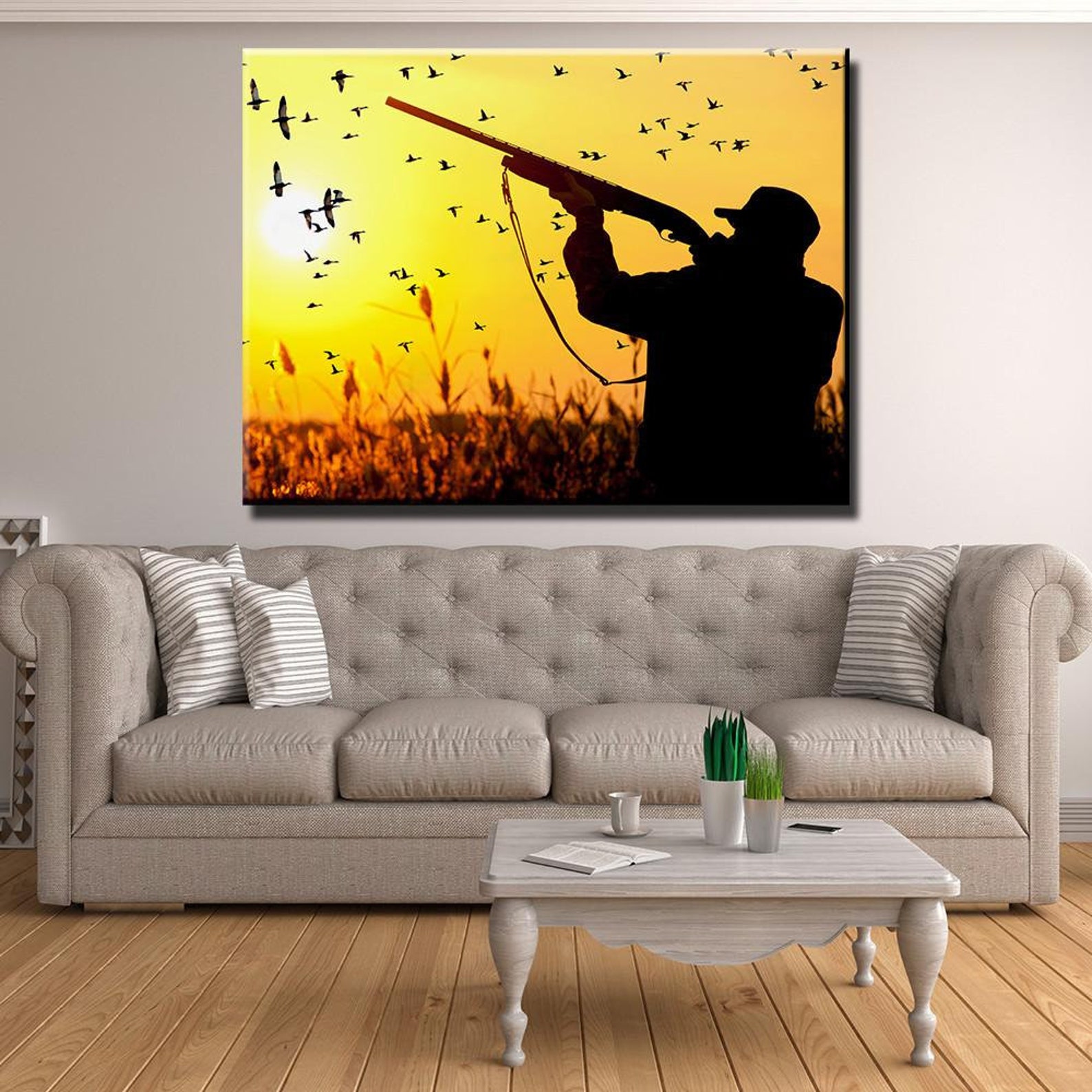 Sunset Hunting Canvas Set Multi Panel Print Decor Holiday Etsy