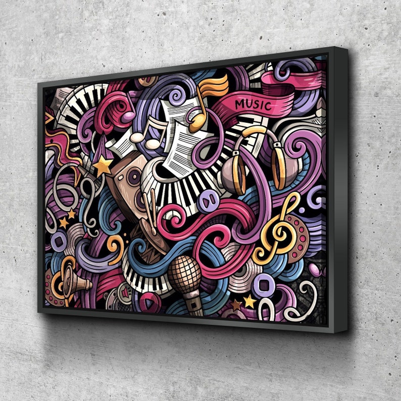 Musical Mural Sunset Canvas Set Wall Art Multi Panel Canvas Etsy