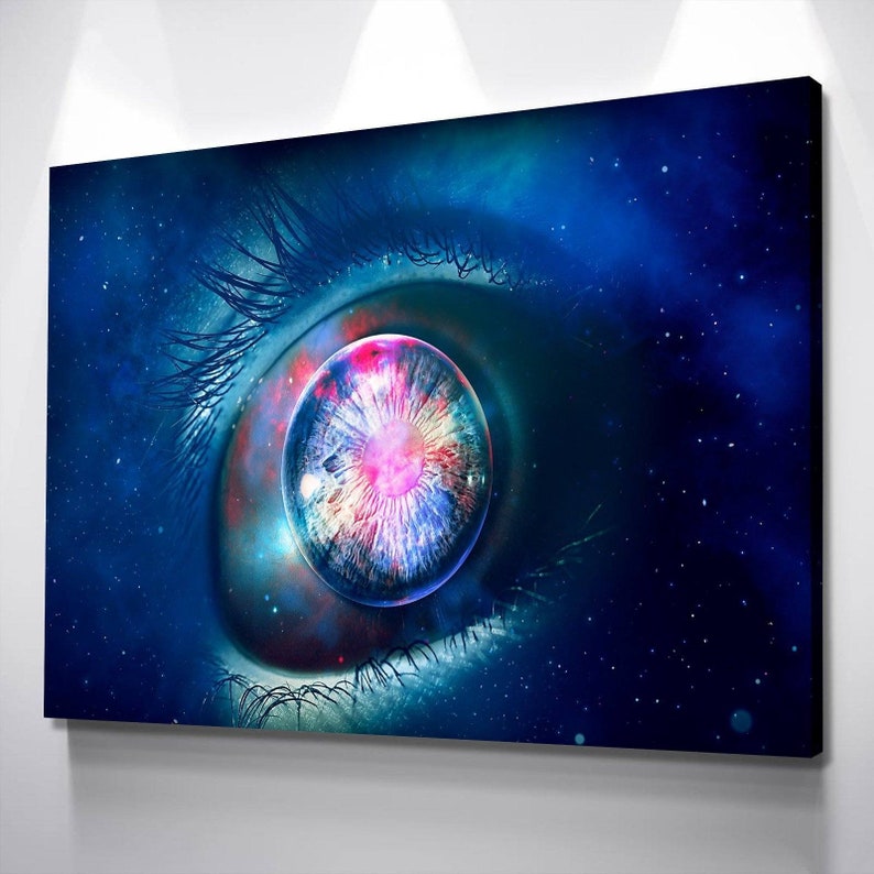 Infinite Eye Canvas Set Wall Art Universe Wall Art Etsy