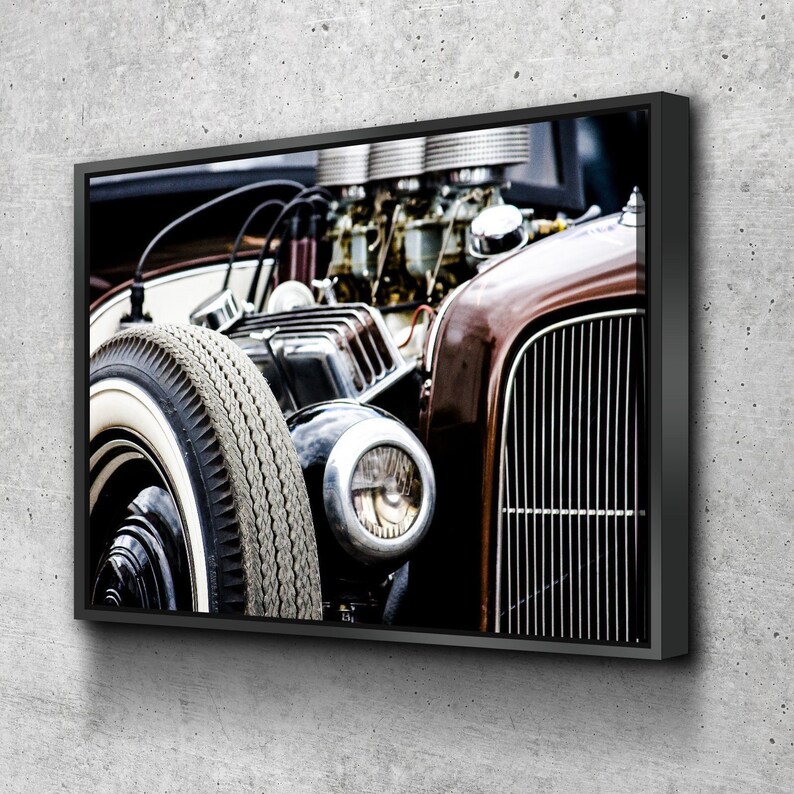 Hot Rod Canvas Set Poster Home Decor Artwork Gallery Etsy