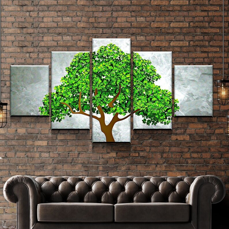 Money Grows on Trees Canvas Set Wall Art Multi Panel Canvas Etsy